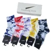 23ss Designer pour hommes 5 paires / boîte chaussettes de sport tie-dye chuck chaussettes à la mode chaussettes en coton absorbant la transpiration chaussettes de sport hip hop mi-tube quatre saisons paire tick