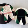 Set di abbigliamento di lusso per bambini Completo da giacca a maniche lunghe per bambini Primavera Autunno Moda Casual Felpa Tute Tute da neonato per bambina 90-140 cm