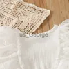 Clothing Sets FOCUSNORM 018M Infant Baby Girls Romper Dress White Fly Sleeves Lace Flowers Mesh Tutu Jumpsuit Clothing J230630