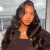 Synthetic Wigs Body Wave Lace Front 4x4 5x5 Closure 13x4 Frontal Hd Brazilian For Women Human 230629