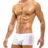 Mäns badkläder Sexig mesh män transparent simning shorts för baddräkter surfa badbyxor passar manlig boxare strand 230630