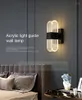 Lampes murales moderne ligne transparente Guide de lumière Led Bar papillon BB luxe créatif salon chambre chevet El Lamp12W