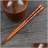 Палочки для еды ручной работы японские суши креативная китайская корейская еда посуда деревянная бамбуковая палочка для еды для ресторана прямая доставка домой Dhogo