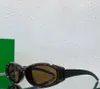 Gafas de sol envolventes ovaladas Lente verde / negro Mujeres Hombres Sunnies vintage Gafas de sol Gafas de sol de diseñador Occhiali da sole Gafas de protección UV400