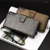 Portefeuilles Hommes Long Purse Wallet Male Clutch PU Leather Zippers Business Coin Cartera