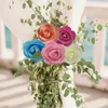 Decorative Flowers Simulation PE Foam Flat Bottom Giant Rose Wall Wedding Background DIY Party Faux Flower Decoration Home Fake Heads