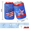 Outros suprimentos para festas festivas Dia da Independência Cola Lata de Cerveja Insator Sleeve Jy 4ª Garrafa Dobrável Neoprene Drink Cooler Sleeves Dhhtj