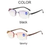 Sunglasses FG Men Rimless Reading Glasses Bifocal Distant and Near Magnifying Eyeglasses for Man 100 To 400 230629