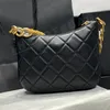 23a Chaîne Sac À Bandoulière Designer De Luxe Femmes Sac À Main Matelassé Hobo sac fourre-tout Or Métal Matériel En Cuir Véritable Zipper Purse