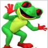 Изготовленный на заказ новый костюм талисмана зеленой лягушки для взрослых Размер 261Y