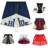 Rhude Designer Shorts Męskie Modne spodnie plażowe Sports Fitness Luksusowe wysokiej jakości szorty swobodne szybkie suszenie oddychające szorty Europejskie C3SI#