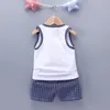 Clothing Sets Children Cotton Cute Baby Boy Girl Embroidered Hat Vest Shorts 2Pcs Sets Infant Cartoon Fashion Clothes Tracksuits 230630