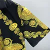 Hommes Fleur Tigre Imprimer Chemises Casual Boutonné À Manches Courtes Chemise Hawaïenne Costumes D'été Plage Designer Chemises Habillées M-3XL QW26
