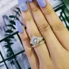 Cluster Rings Christmas 2023 Fashion S925 Sterling Silver Women Wedding Engagement Luxury Bridal Bride Jewelry Wholesale R4320S