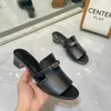 Sandali di pelle bovina di lusso Ha Scarpe da spiaggia multi colore con fibbie Kellyer argento placcato palladio da donna con tacchi carini