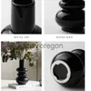 Vasen Nordic Ins Keramik Große Donut Vase Ornamente Wohnzimmer Veranda Desktop Blume Anordnung Vase Hause Dekoration Zubehör x0630