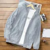 Jaquetas masculinas à prova de sol casaco corta-vento jaqueta de chuva com zíper masculino outwear respirável fino com capuz leve exercício à prova de chuva