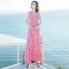 Casual Dresses 2023 Summer Dress Chiffon kjol Super Fairy Long Small Seaside Resort Beach