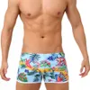 Maillots de bain pour hommes Maillots de bain imprimés pour hommes avec poussoir Mode européenne américaine Taille basse Fente latérale Boxer Natation Summer Beach Surf 230630