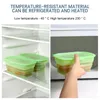 Ensembles de vaisselle pliable Silicone conteneur de stockage anti-fuite boîte d'économie d'espace pour cuisine congélateur voyage voiture travail pique-nique