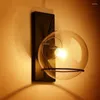 Wall Lamps Vintage Lamp Bedside Glass Light Fixtures Industrial Living Room Decoration Lighting American LED