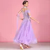 Сценическая одежда фиолетового цвета, высококачественное платье для бальных танцев, стандартная одежда, современный костюм, женская танцевальная одежда для вальса