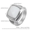 Bague Solitatire pour femmes et hommes, 14mm, Imitation Agate blanche, bague élégante, Chic, Design Twsit, bijoux brillants