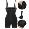 Kvinnors shapers avtagbara små remmar Body Shapewear Bodysuit Buckle Open Crotch Dragkedja Corset High midja Tummy Trainer Fitness Forming