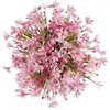 Fleurs décoratives Durable Non-flétrissement Colorfast Home Wedding Decor Faux Babysbreath Flower Bouquet Long Lasting False Orchid Party