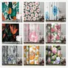 Shower Curtains Fashion Modern Bathroom Decoration Design Shower Curtains Black Geometric Fabric Waterproof Bath Room Curtain 71x71 Inch cortina 230629