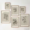 Annan heminredning Antik växtillustrationer Vintage affischtryck Studier Konstbild Canvasmålning Bondgård Köksinredning R230630
