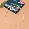 Pearl Pearl Pearls Heart Choker Fashion Dyed Natural Shell Necklace For Women rostfritt stålkrage Femme