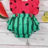 Clothing Sets Citgeett Summer Infant Newborn Baby Girls Boys Bodysuit Outfits Watermelon Print Fly Sleeve Jumpsuit Headband Clothes J230630
