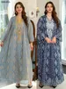 Vêtements ethniques magnifiques robes de soirée pour femmes Dubaï musulman vintage paillettes fil d'or broder Abaya caftan marocain Siskakia 230629