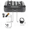 Mixer Kostenloser Soundkartenmixer Audio Mini 24bit 192 kHz 99 DSP-Effekt Bluetooth USB-Stereoaufnahme 48 V Phantomspeisung Broadcast Agas04b