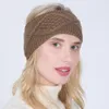 Chapéus de aba larga balde feminino outono inverno rabo de gorro feminino Stretch Crochet tricotado senhora padrão de geometria arylic 230629