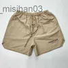 Shorts masculinos moda impressão de tela personalizada 220gsm 5 polegadas costura interna ginásio hombre suor shorts curtos refletivos de náilon para homens Z230630