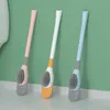 Soportes para escobillas de inodoro Juego de escobillas y escobillas de inodoro de silicona inteligente lindo Punzón gratuito Accesorio de inodoro montado en la pared Cepillo de limpieza de WC para limpiar el baño 230629