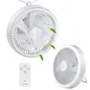 Ventilateur de bureau portable rechargeable avec lanterne LED, télécommande à 3 réglages de vitesse, crochet de suspension pour ventilateur de camping pour tente, voiture, pique-nique