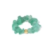 Irregular Crystal Natural chip stone rings aquamarine amethyst Colorful Gravel Beaded Ring For Women