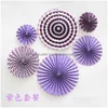 Autres fournitures de fête de fête Fan de papier fleur moulinets suspendus 6pcs / set bricolage artisanat bébé douche anniversaire festival Decorati Dhley