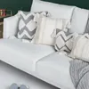 Kuddefodral Dunxdeco Cushion Cover Dekorativ tufting Kudde Case Böhmen Luxury Stripes Tassels Modern Home Sofa Chair Bedding Coussin 230629