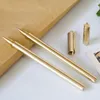 Business Signature Pen Signing Brass Rod Metal Clip Refillable Gel for Wedding Party Inbjudan