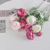 Dekorative Blumen, 52 cm, künstliche Pfingstrose, Samt-Simulationsblumendekoration mit 3 großen Köpfen, perfekt für Zuhause und Hochzeit