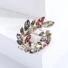 Brooches Rhinestone Crystal Olives Unisex Women And Men Wreath Brooch Pin Collar Jewelry Suit Coat T-shirt Dress Accessories