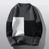 Men's Sweaters 2023 Casual Sweater O-Neck Color Block Slim Fit Knittwear Autumn Winter Mens Pullovers Men Pull Homme M-3XL