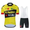 جيرسي ركوب الدراجات مجموعات Jumbo Visma Clothing 2023 Men Sleeve Set Mtb Bike Uniforme Maillot Bicycle Ropa ciclismo Hombre 230928