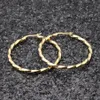 Złote srebrne czarne różowe złoto Kolor Big Hoop Kolczyki biżuterii ze stali nierdzewnej Wysokie kolczyki dla kobiet Boże Narodzenie 276t