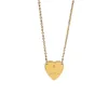 Mode 18k goud zilveren hart hanger bedels ketting met gravure Made In Italy Jewellry274y
