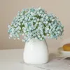 Flores decorativas artificial gypsophila branco bebê respiração flor casamento noiva diy buquês florais casa vaso decoração 23cm